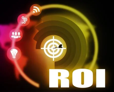 Roi connect concept plan graphic background color Stock Illustration