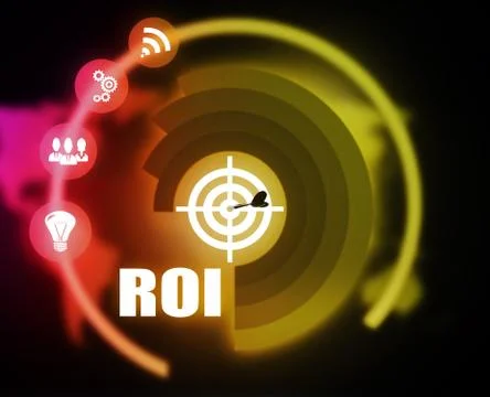 Roi connect concept plan graphic background color Stock Illustration