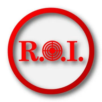 ROI icon. Internet button on white  background.. Stock Illustration