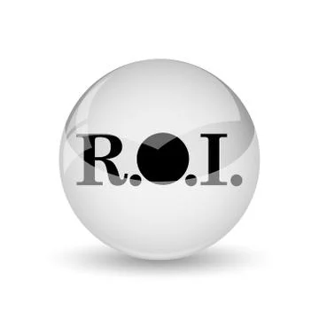 ROI icon. Internet button on white background. Illustrazione stock