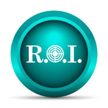 ROI icon. Internet button on white background.. Stock Illustration