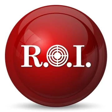 ROI icon. Internet button on white background.. Stock Illustration