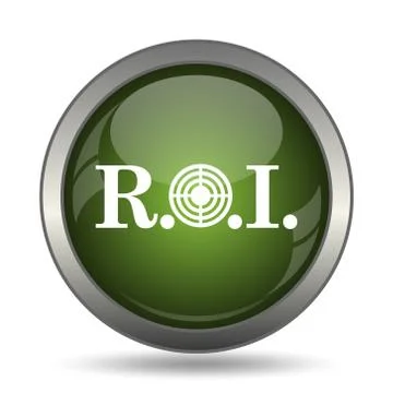 ROI icon. Internet button on white background. . Stock Illustration