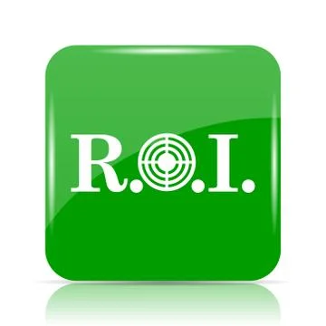 ROI icon. Internet button on white background.. Stock Illustration
