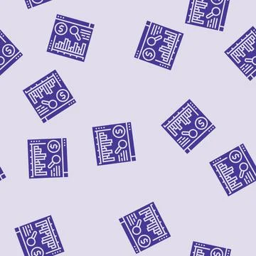Roi increase glyph seamless pattern Stock Illustration