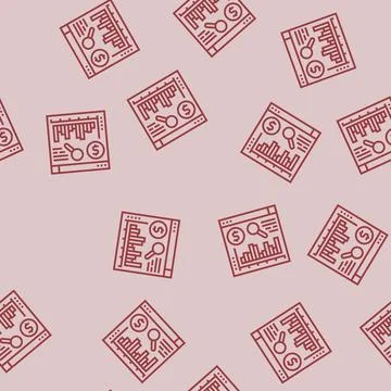 Roi increase line seamless pattern Stock Illustration