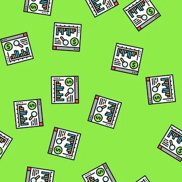 Roi increase vector seamless pattern Stock Illustration