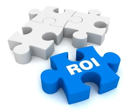 Roi puzzle concept  3d illustration Stock Illustration