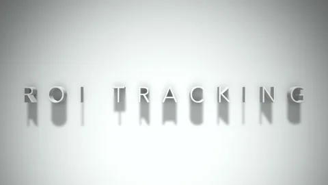 Roi tracking 3D title animation with shadows on a white background Stock Footage 297904964