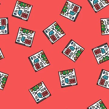 Roi tracking social media vector seamless pattern Stock Illustration