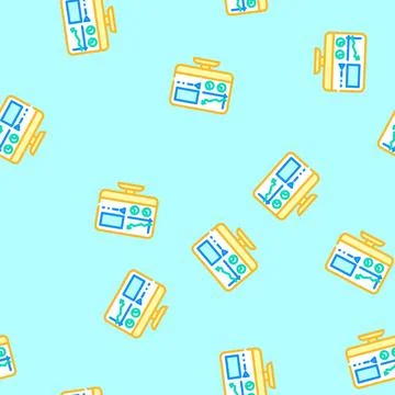 Roi tracking social media vector seamless pattern Stock Illustration