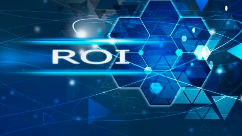 ROI,Innovation Computer Data Technology,Business concept ideea background Illustrazione stock