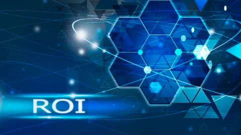 ROI,Innovation Computer Data Technology,Business concept ideea background Stock Illustration