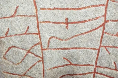 Rok runstone up close Stock Photos