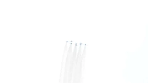 The ROKAF Black Eagles during the Aerobatic Flying Displays at Singapore Airshow 库存影片 67169329