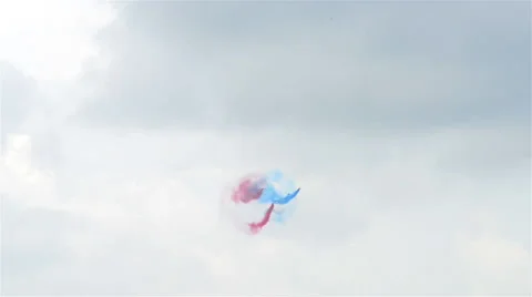 The ROKAF Black Eagles during the Aerobatic Flying Displays at Singapore Airshow Stock-Footage 67174410