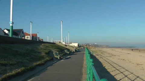 Roker prom in winter Stock-Footage 104312129