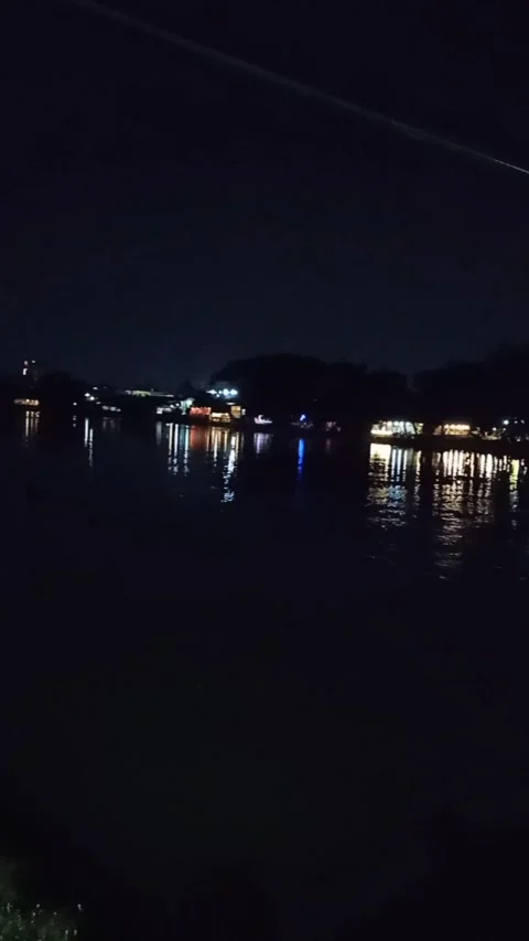 Rolak river at night Stock Footage 281784330