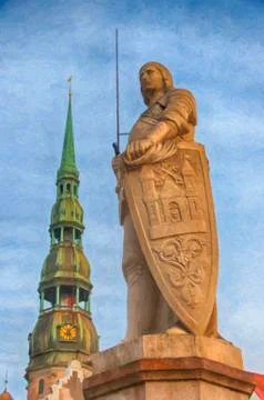 Roland of Riga 스톡 일러스트