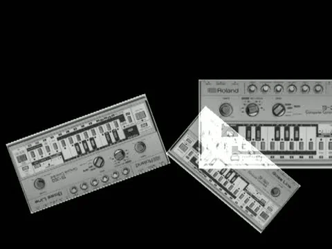 Roland Tb 303 - Vj Loop Particles Stockbeeldmateriaal 22156812