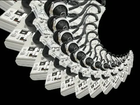 Roland Tb 303 - Vj Loop Particles Stockbeeldmateriaal 22156854