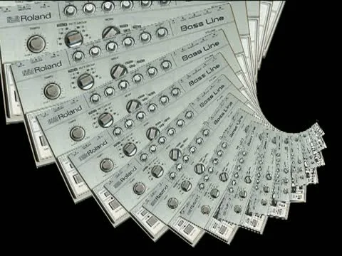 Roland Tb 303 - Vj Loop Particles 库存影片 22156871