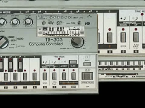 Roland Tb 303 - Vj Loop Particles 库存影片 22156911