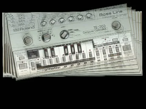 Roland Tb 303 - Vj Loop Particles 库存影片 22157105