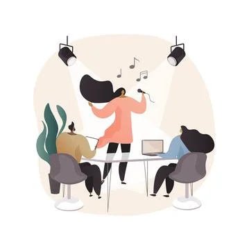 Role audition abstract concept vector illustration. 스톡 일러스트