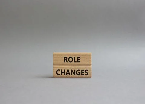 Role changes symbol. Concept words Role changes on wooden blocks. Beautiful.. Stock Photos