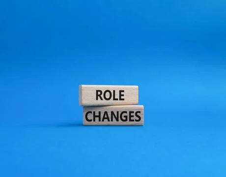Role changes symbol. Concept words Role changes on wooden blocks. Beautiful b Stock Photos