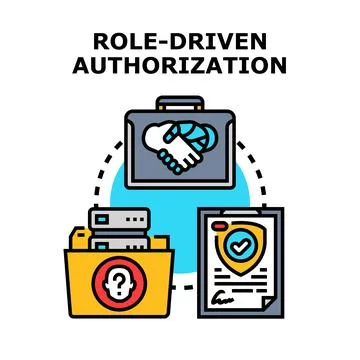 Role driven authorization managing access control security concepts イラスト素材