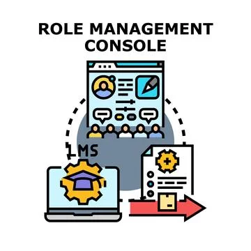 Role management console for digital learning system Stock Illustration