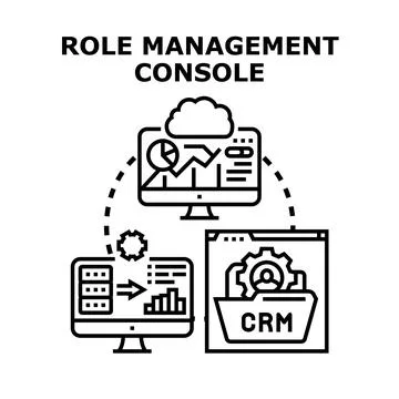 Role management console for it system administration Stock Illustration