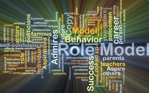 Role model background concept glowing Illustrazione stock