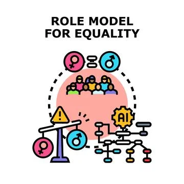 Role model concept for gender equality and diversity Stock Illustration