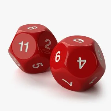 Role Playing Dice 12 Faces 3D Model