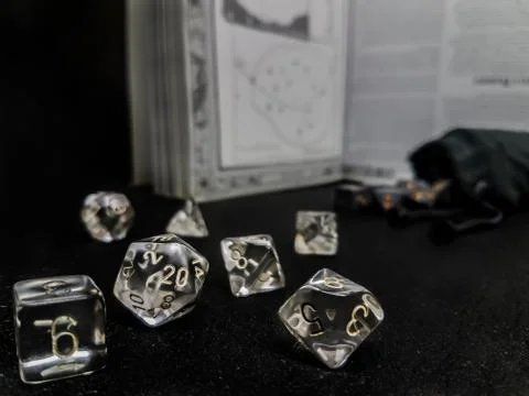 Role playing dice set Stock Photos