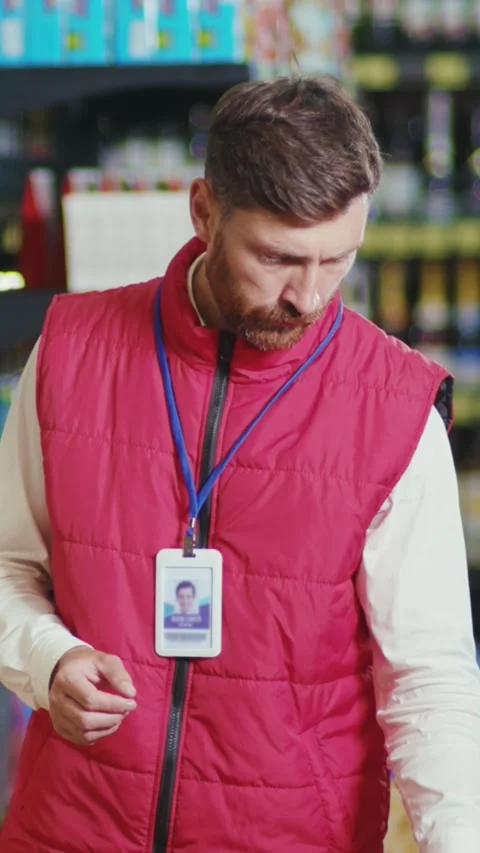 Role of a Professional Media Stocker in a Busy Supermarket Environment for Stock Footage 314366197