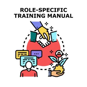 Role specific training manual concept illustration vector Stock Illustration