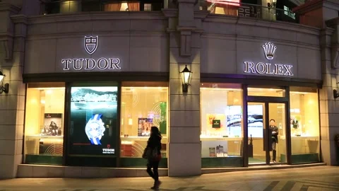 Rolex and Tudor Stores Stock Footage 203668328