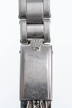 Rolex logo engraved Stock Photos