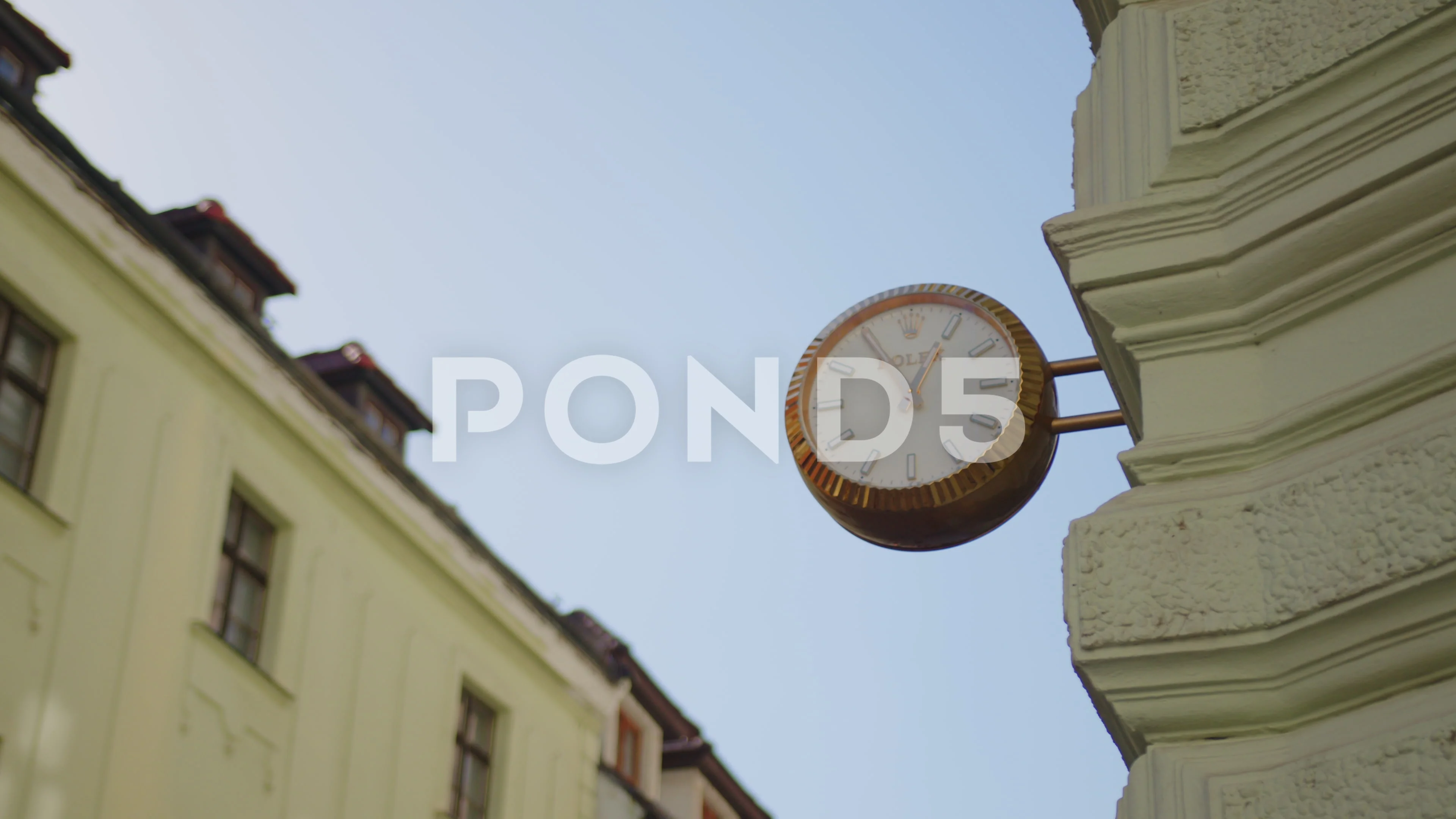 Rolex Street Clock In A Street Of Bratis Stock Video Pond5