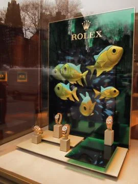 Rolex window display Stock Photos