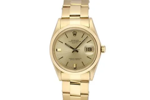 Rolex Yellow Gold Date Reference 1500 Stock Illustration