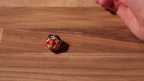 Roll 1d20 get a 20 Stock Footage 236319134