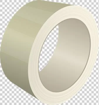 Roll of Adhesive Tape with smooth texture, used for sealing packages, fixin.. Stock Illustration