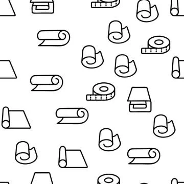 Roll And Reel Material Vector Seamless Pattern Stock Illustration