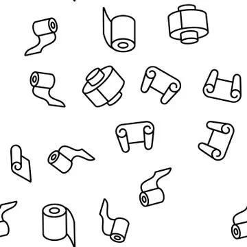Roll And Reel Material Vector Seamless Pattern 스톡 일러스트