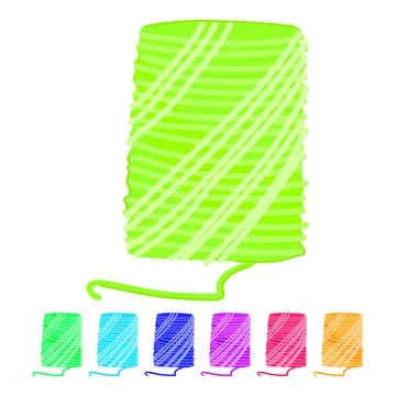 Roll ball yarn vector cartoon graphic 스톡 일러스트